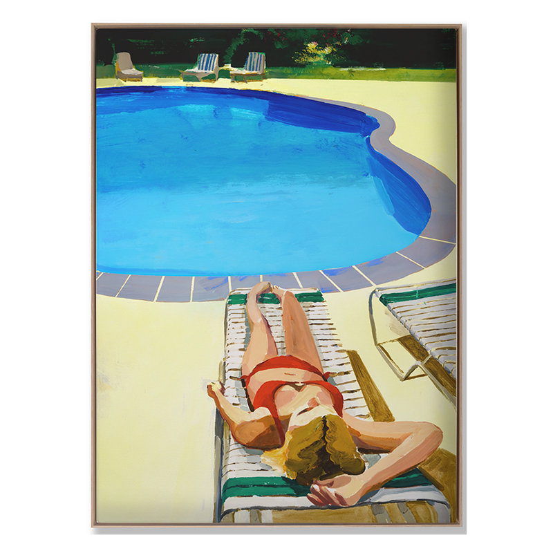 «Oasis 10» par PC Ngo - reproduction sur toile avec cadre flottant, H 42 po x l 31 po