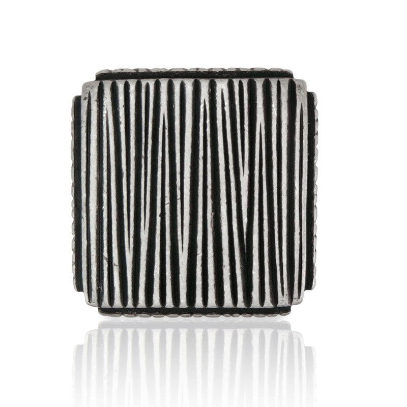 BARNARD SQUARE KNOB; ARTISAN PEWTER FINISH