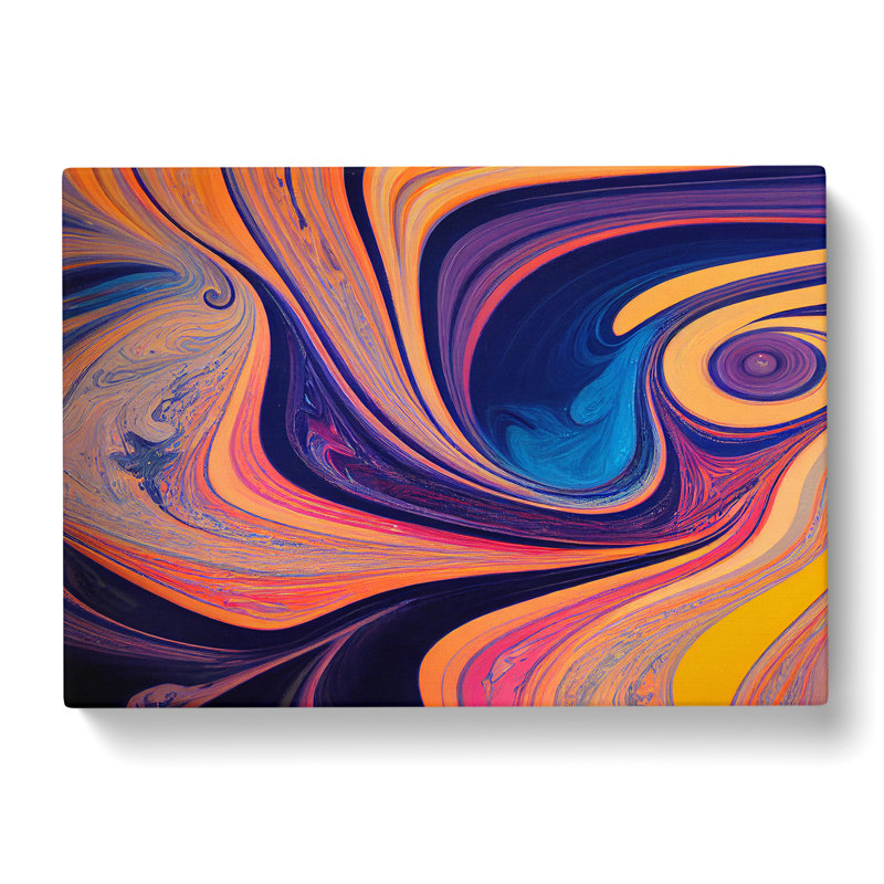 Modern Marbling Art Vol.8 Abstract - Wrapped Canvas, 35cm H x 50cm W x 3cm D