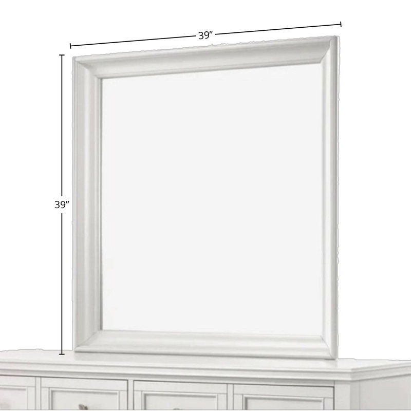 Miroir carré blanc, Blanc