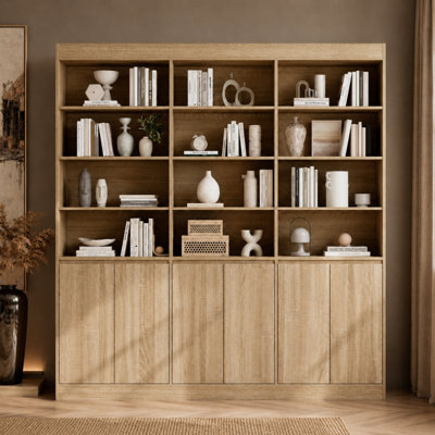 70.9'' W Wood Bookcase