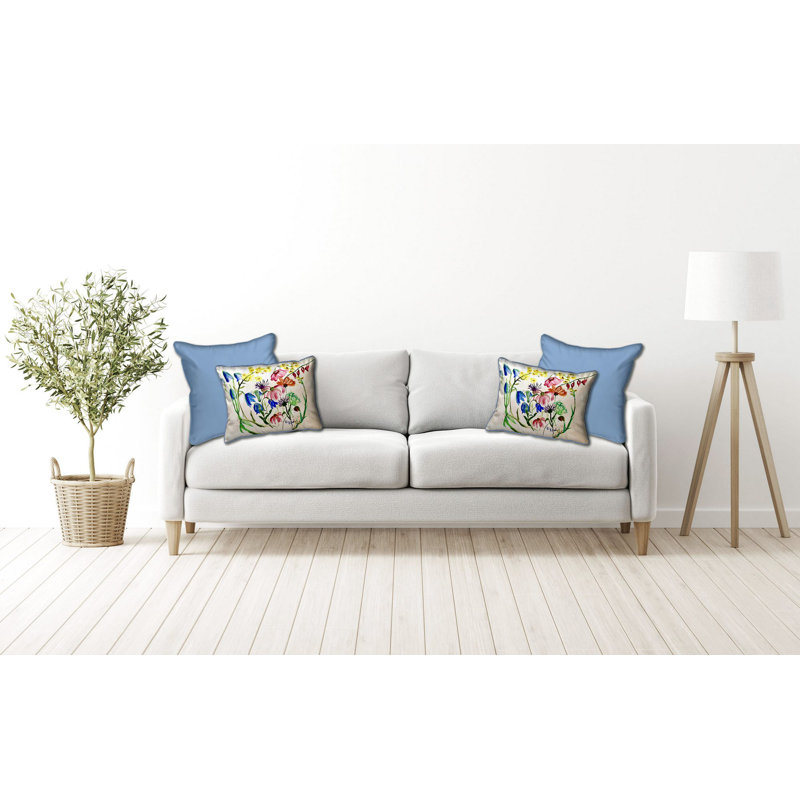 Housse et insert de coussin rectangulaire en polyester pour l'extérieur, H 16 po x l 20 po