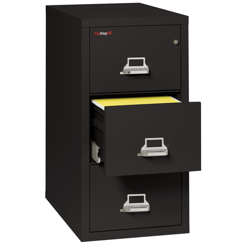 Fireproof 3 - Drawer File Cabinet, Black