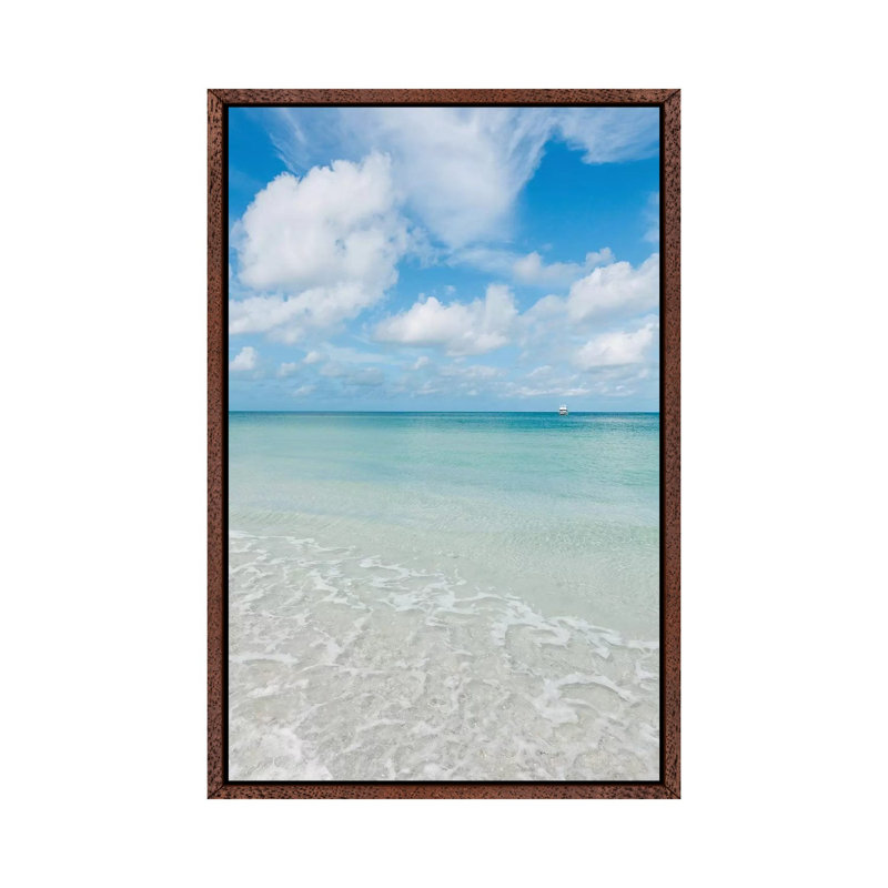 Florida Ocean View VII by Bethany Young - Print on Canvas, 101.6cm H x 66.04cm W x 3.81cm D, Classic Brown Wood Framed
