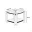Ensemble de table basse moderne en acier inoxydable (ensemble de 3), plateau de table en verre trempé transparent double couche, table basse et deux tables de bout 3 pièces pour le bureau à domicile