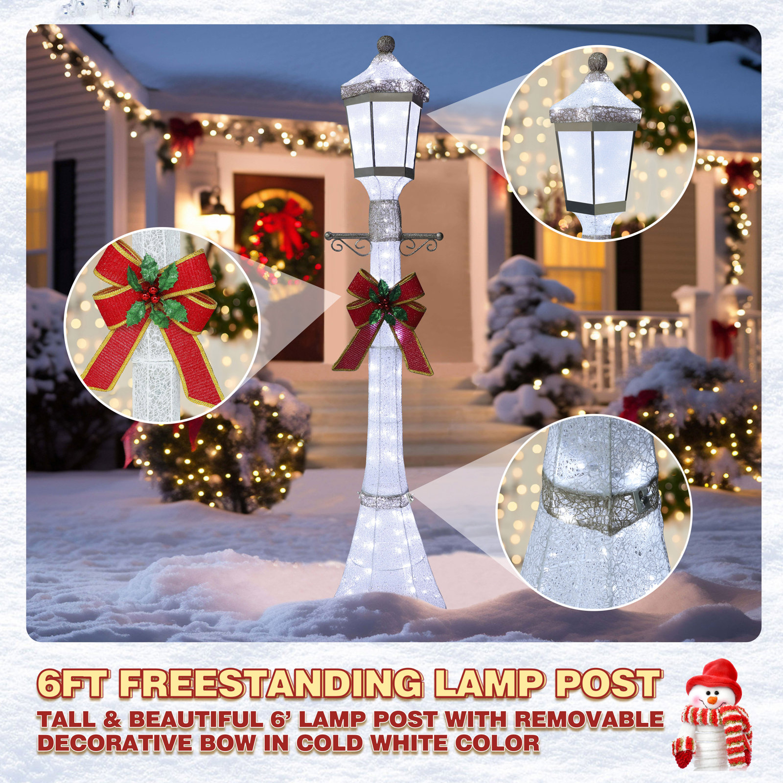 Gutierrez 6' LED Lighted Outdoor Lamppost