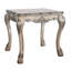 Table de bout carrée rétro blanc os