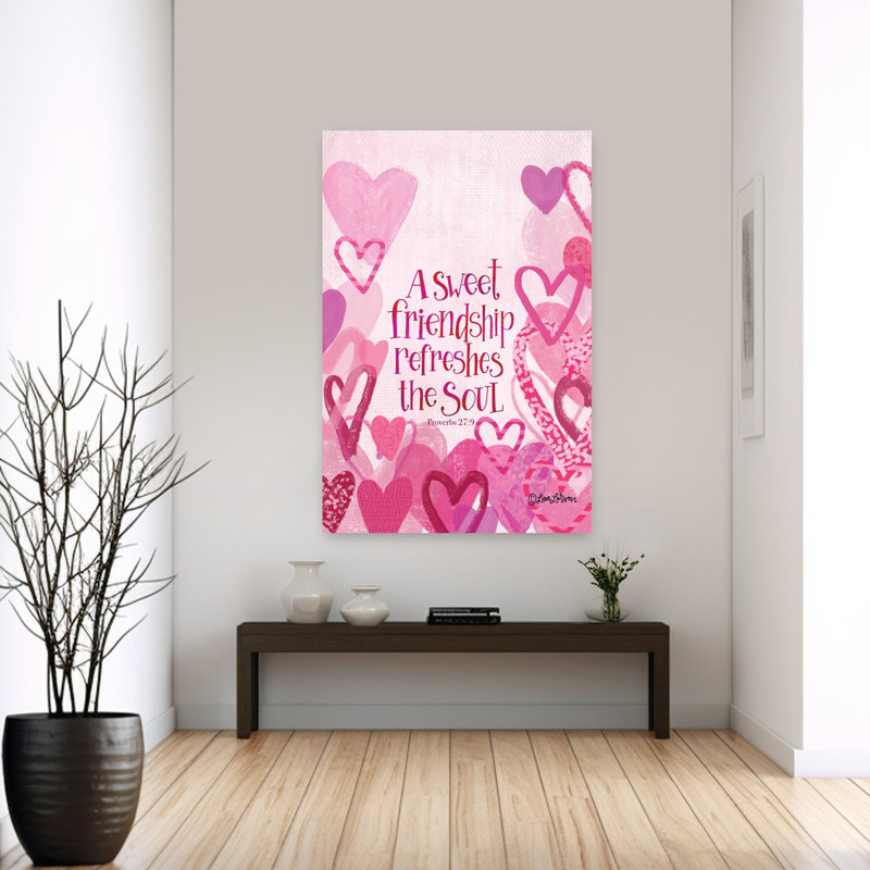 A Sweet Friendship, art contemporain abstrait, H 60 po x l 40 po