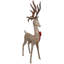Décoration de Noël 74 po cerf champagne avec arc rouge