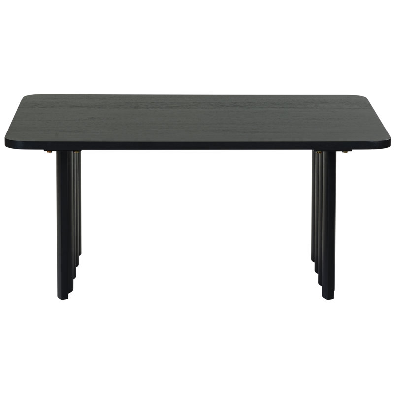 Vernetta Rectangle Wood Coffee Table, Black
