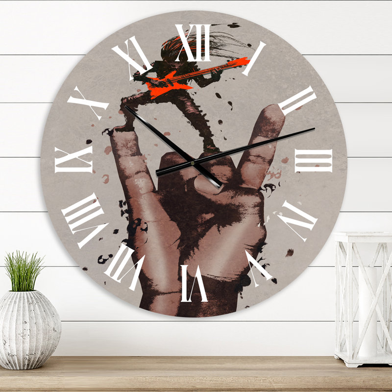 Horloge murale Rock and Roll, Surdimensionné