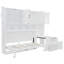 Lit escamotable simple avec placard, tiroirs et bureau
