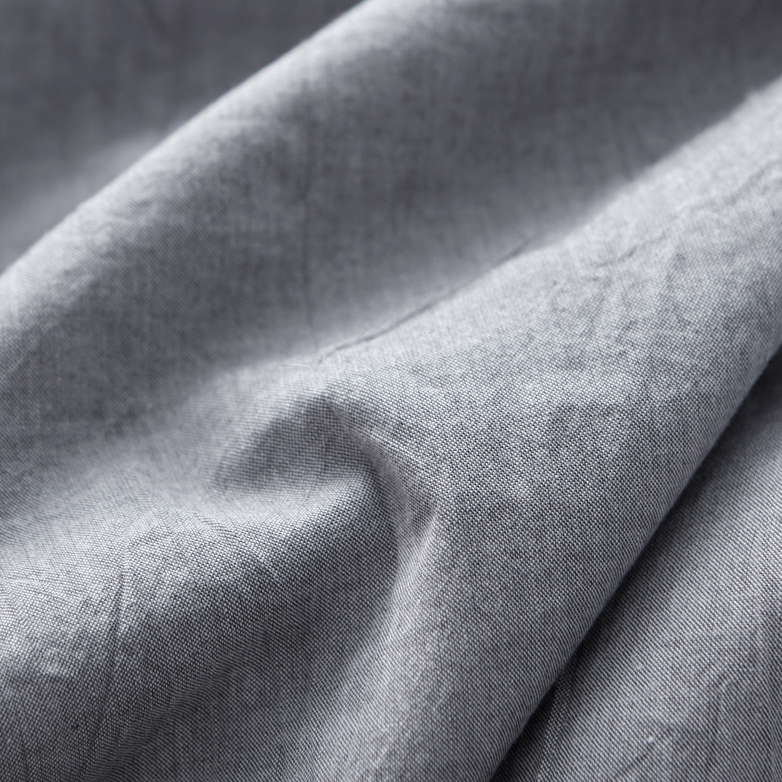 100% Cotton Crinkle Washed Duvet Cover Set, King/Cal. King Duvet Cover + 2 Shams, Ash Gray