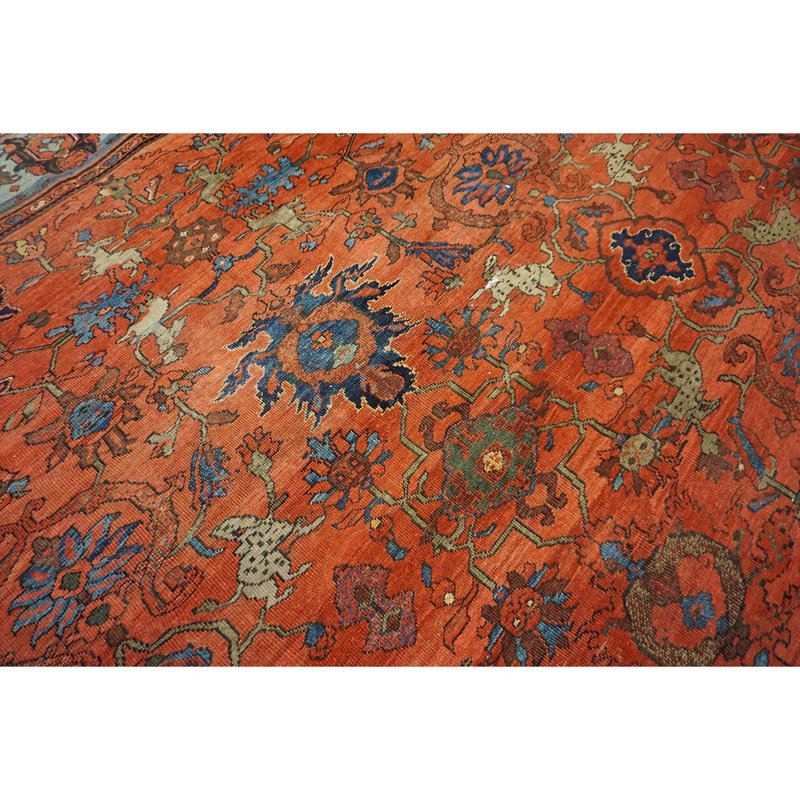 Hand Knotted Wool Floral Area Rug