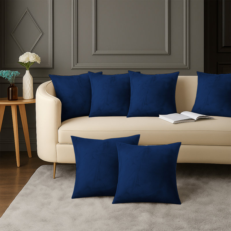 Square Cushion, Navy Blue