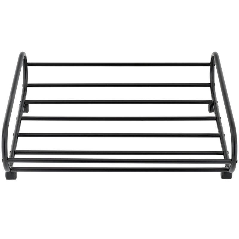 Metal Underbed Storage Basket with Wheels, Black
