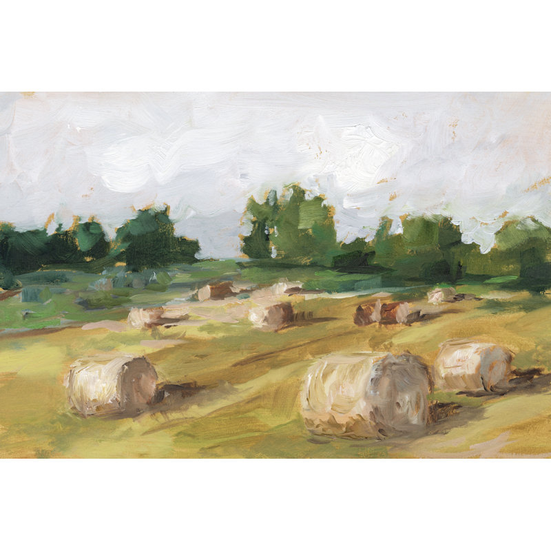 Hay Field I by Ethan Harper - Wrapped Canvas Painting, 81cm H x 122cm W