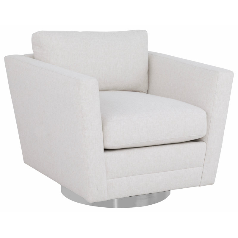 Daniels Swivel Armchair, 7609 Cream, Nickel