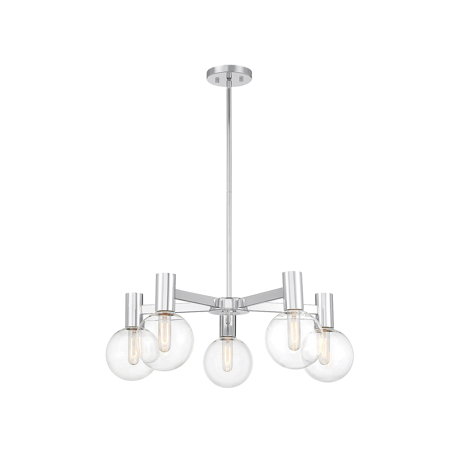 Rorem Chandelier, Chrome, 5 Lights