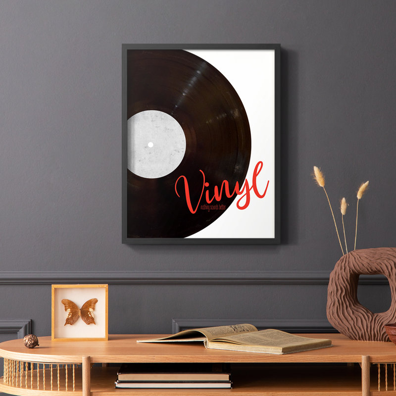 Impression sur vinyle encadrée - bois massif, H 14 po x l 11 po, Cadre simple noir