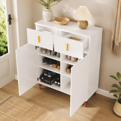 Range-chaussures avec tiroirs et tablettes réglables