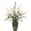 Bouganvillea, White, Bronze Iron Vase, 37wx41dx54h