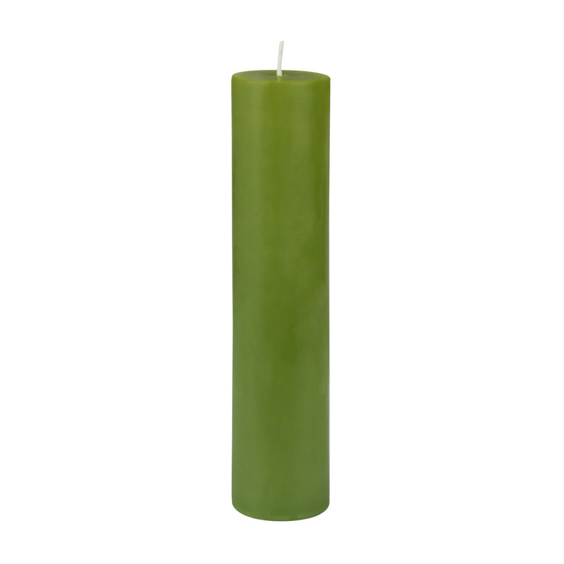 Oliva Unscented Pillar Candle, 1, 3" H x 2" W x 2" D, Brown