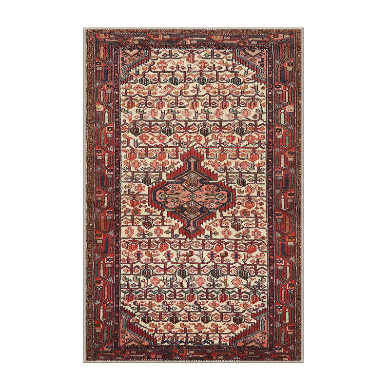 Tapis oriental oriental / noir / crème, Rectangle 7 pi x 9 pi