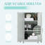 Armoire de rangement élégante pour salle de bain, armoire de salle de bain, armoire de rangement d'angle triangulaire avec tablette réglable-1893088077