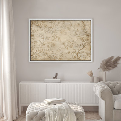 Motif de vigne florale rétro sépia