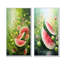 Ensemble de 2 décorations murales vertes et roses Melon Bounty I - Melon-1295076290-1295076295