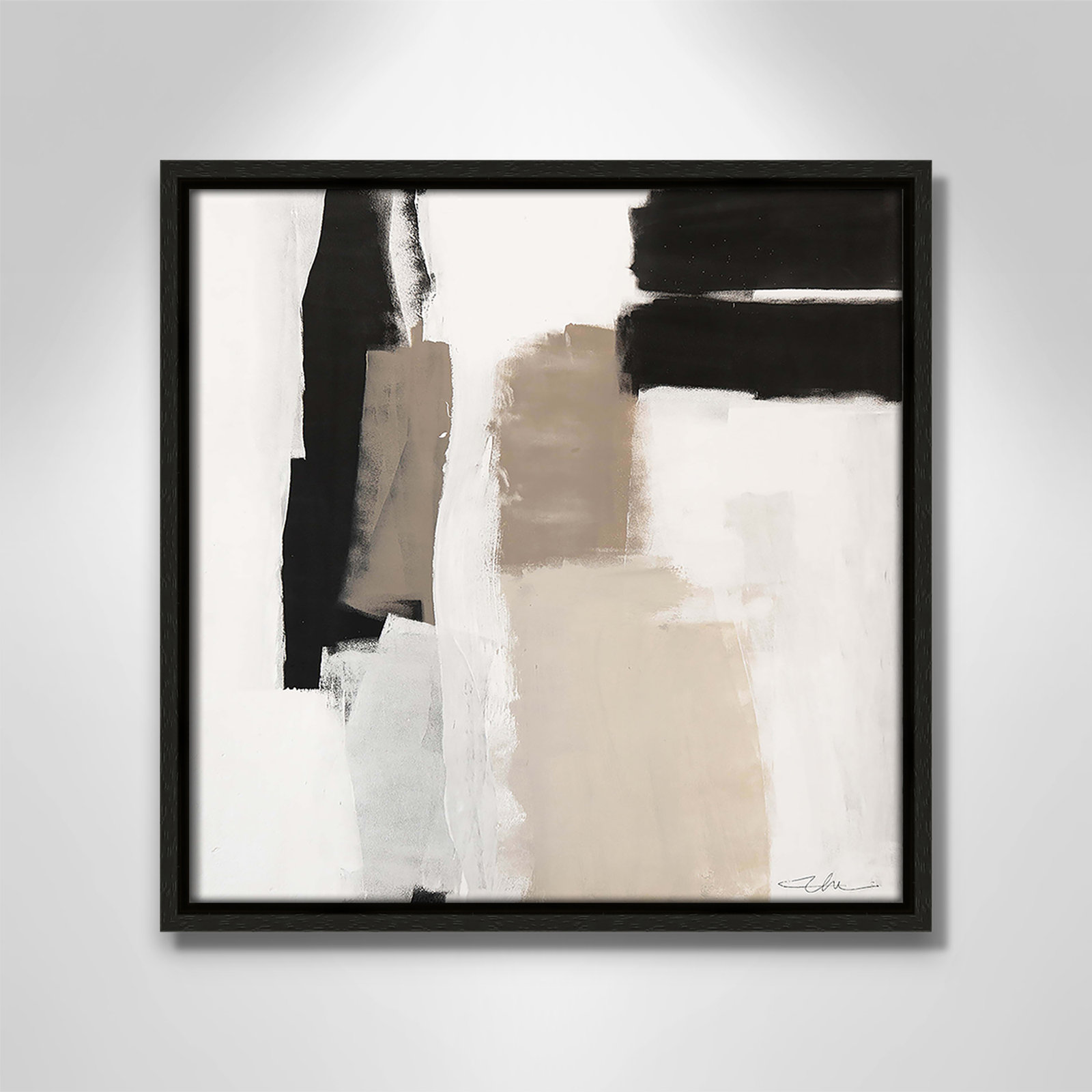 Earth Scapes II-A Print by Casa Fine Arts, 13.5" H x 13.5" W x 2" D, Espresso Floater Framed