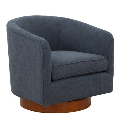Chaise pivotante en tissu bleu Miramar