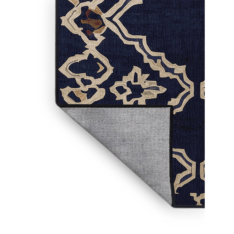Machine Washable Gray Area Rug, Rectangle 6' x 9'