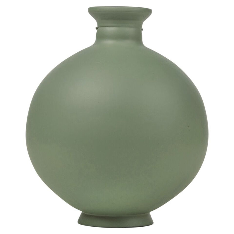 Aaidah Glass Decorative Jar 1, Olive