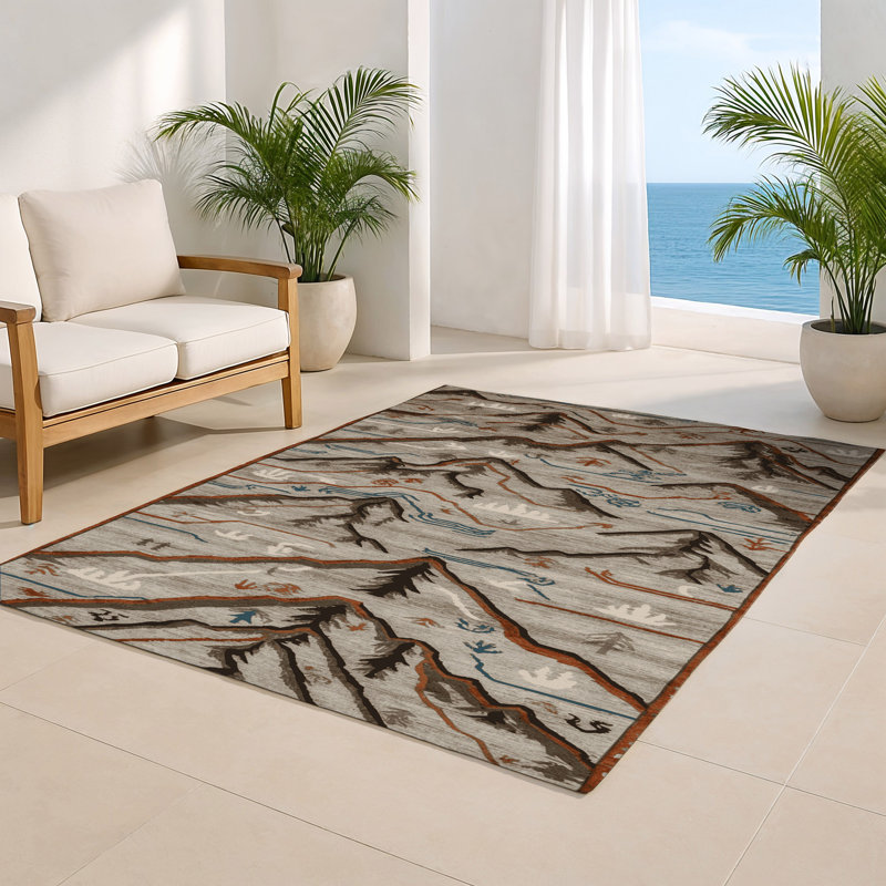 Tapis intérieur et extérieur gris Nature, Rectangle 4pi x 6 pi