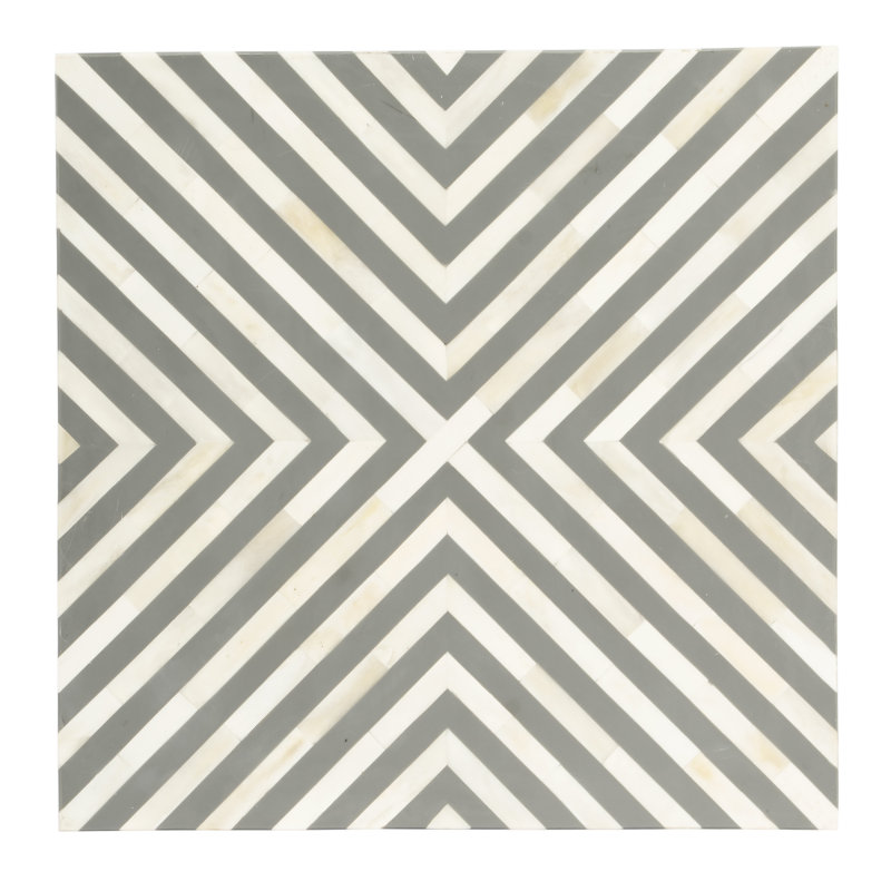 Anais Bone Inlay Side Table, Gray