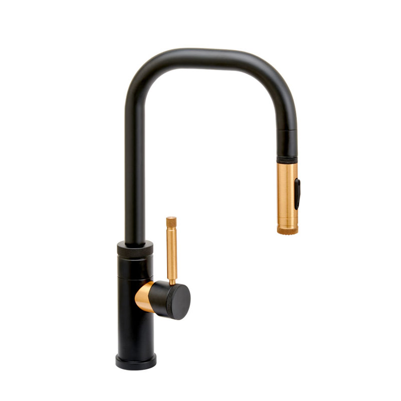 Fulton Industrial Prep Size Plp Pulldown Faucet - Toggle Sprayer, Matte Black