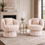 Fauteuil demi-tonneau rembourré rembourré avec coussin-686820944