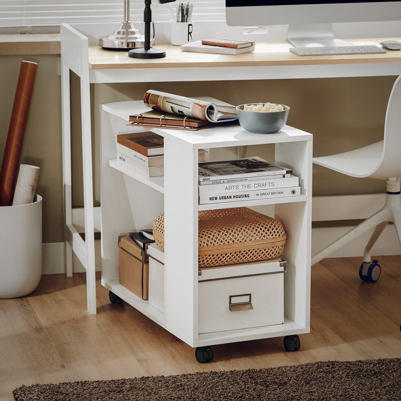 Wheel End Table, White