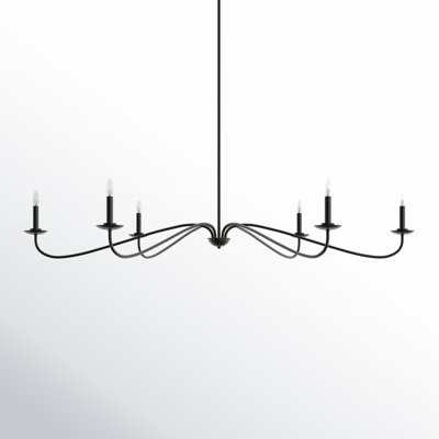 Zoyla 6-Light Chandelier in Matte Black