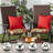 Sunbrella Outdoor Dining Chair Seat Pad-1887435628