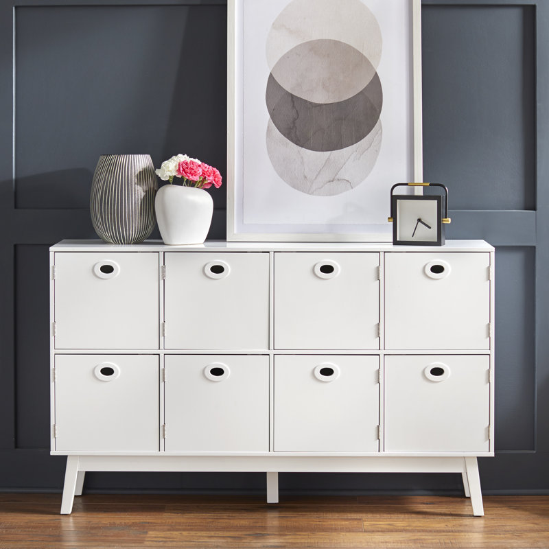 Winnsboro 8-Door Accent Cabinet, White