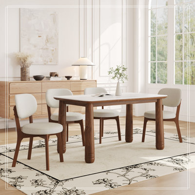 5 pièces Karoline avec 4 chaises rembourrées