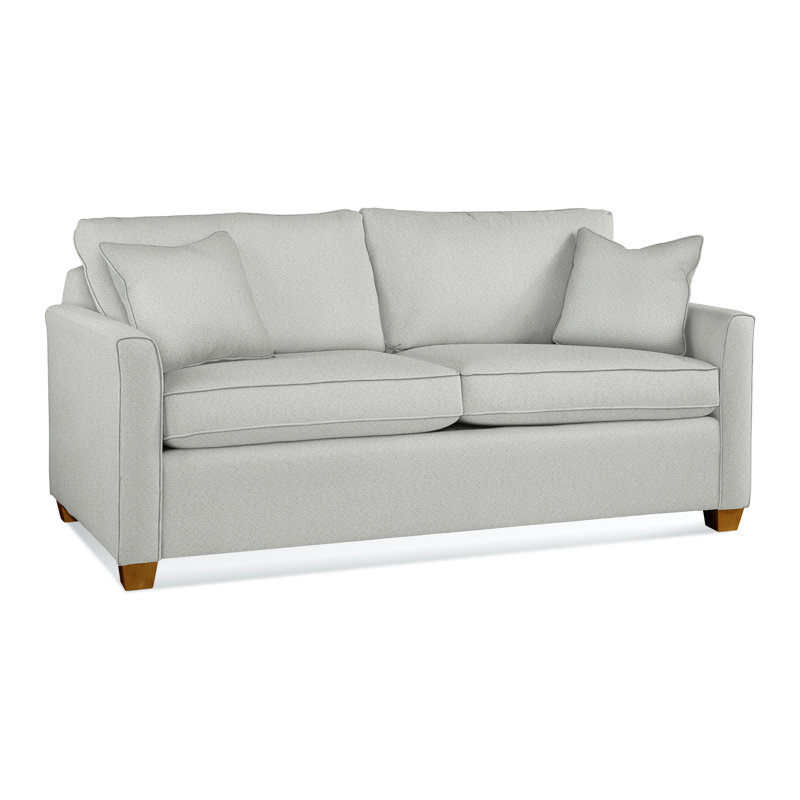 Charleston 77" Sleeper Sofa , Air Dream, Green Polypropylene/Olefin, Havana
