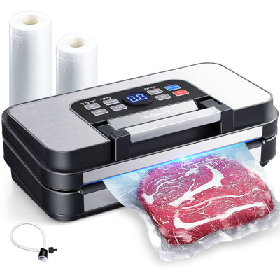 Mastic sous vide professionnel puissant de Beelici Pro, précision de 95 kPa, fonction de 10 en 1, poignée facile à verrouiller, double thermoscellage et pompe double, machine de scellage sous vide des aliments