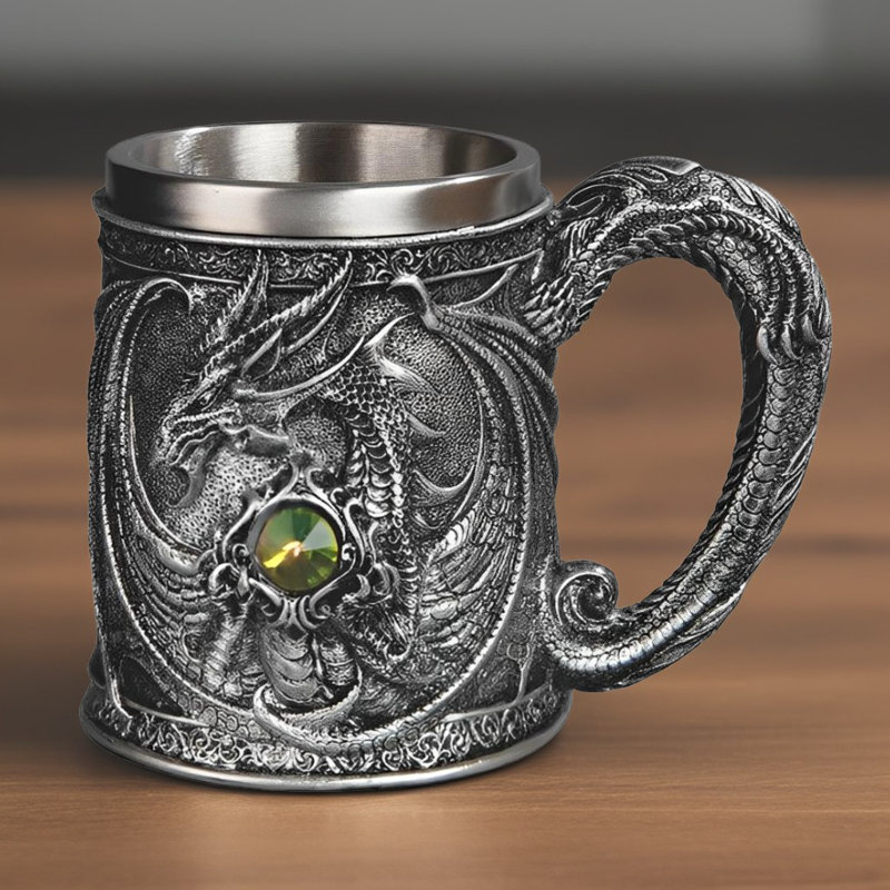 7"W Dragon Mug