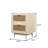 Boho 2 - Drawer Rattan Nightstand with Wood Construction for Bedroom