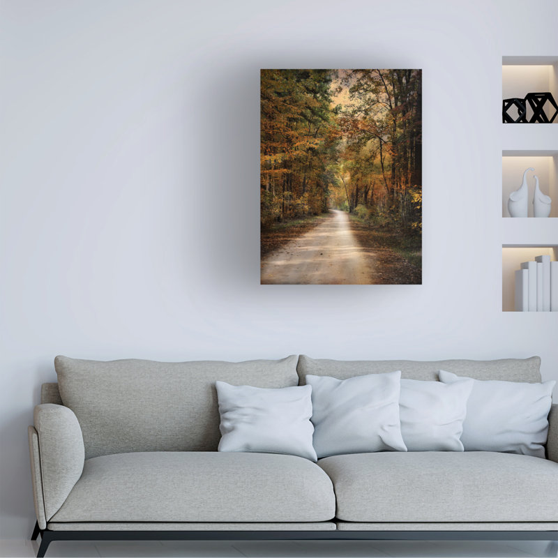 Art mural sur toile tendue - «Autumn Forest 3» par Jai Johnson, décoration murale pour le salon, la chambre à coucher ou le bureau - 14 x 19
