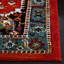 Tapis rouge / bleu Vintage Hamadan 266-1141415781